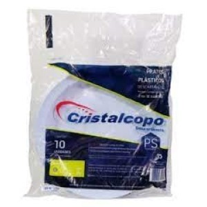 PRATO DESCATAVEL PEQ 15CM 10UN BRANCO -PC