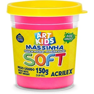 MASSA MODELAR 150G ACRILEX 107/ROSA - UN