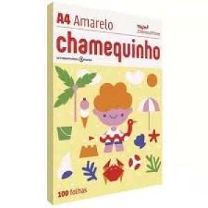 PAPEL SULFITE A4 75G AMARELO 100 FOLHAS CHAMEQUINHO - PC